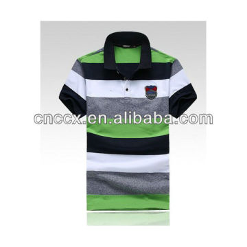 13PT1009 Men's cotton stripped fashion t shirt polo